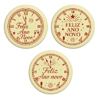 Letreiro de chocolate branco de Feliz Ano Novo - 45 unidades