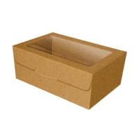 Caixa de biscoitos kraft 19,5 x 11 x 7,5 cm - Pastkolor