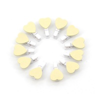 Molas pequenas com coração amarelo de 3,5 cm - 12 unidades