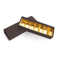 Caixa 24,5 x 7 x 4,5 cm para chocolates Berlim castanhos