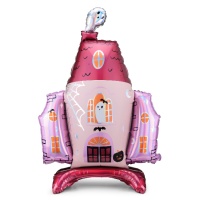Balão casa assombrada cor-de-rosa 89 x 116,5 cm - PartyDeco