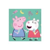 Guardanapos Peppa Pig e George 16,5 x 16,5 cm - 20 unidades