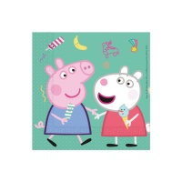 Guardanapos de Peppa Pig e George de 16,5 x 16,5 cm - 20 unidades