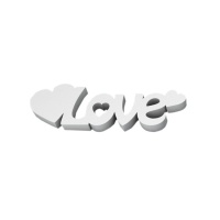 Figura da esferovite Love corações de 24 x 71 cm