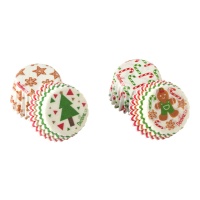 Mini cápsulas para cupcakes com figuras de Natal - Decorar - 200 unidades