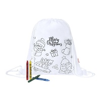 Mochila de Natal para colorir