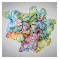 Bolachas borboleta metálicas coloridas - Crystal Candy - 22 unidades