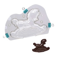 Molde 3D de cavalo de baloiço em policarbonato - Pastkolor - 1 cavidade