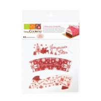 Bolachas recortadas de Feliz Natal em francês - Scrapcooking - 3 unidades