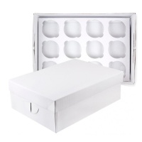 Caixa para 12 cupcakes rectangulares