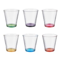 Copo de 310 ml com base colorida sortida - 6 unidades