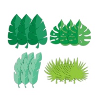 Folhas de papel verdes - 12 unidades