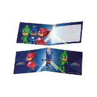 Convites de PJ Masks - 6 unidades