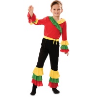 Fato de rumbero vermelho para rapaz