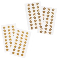 Autocolantes de estrelas Kraft - 4 folhas