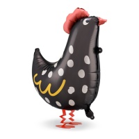 Balão de cockerel preto 48 x 60 cm - PartyDeco