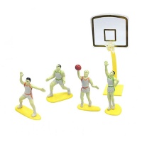 Decoração de Bolo de Basquetebol - 5 unidades