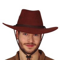 Chapéu de cowboy castanho