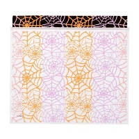 Sacos para doces com estampa de teia de aranha, 18 x 16,5 cm - 20 unidades
