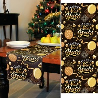 Caminho de mesa de Feliz Ano Novo de 3 m