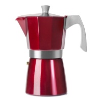 Cafeteira italiana 3 chávenas Evva Vermelho indução - Ibili