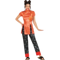 Fato oriental chinês clássico para mulher