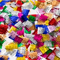 Confettis metálicos multicoloridos para bolo de aniversário 14g