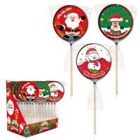 Chupa-chupas de chocolate Feliz Natal 40 g - 18 unidades