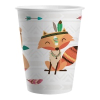 Copos teepee de 200 ml com animais - 8 unidades