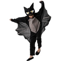 Fato de morcego com capuz para criança