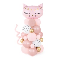 Bouquet de balões Gato rosa - PartyDeco - 63 peças