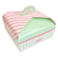 Caixa para bolo quadrado 37 x 37 x 10 cm com pega