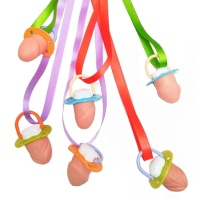 Pingentes de pénis de cores variadas - 6 unidades