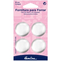 Forro de botão de 29 mm - Hemline - 4 pcs.