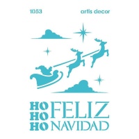 Stencil Christmas HOHOHO 20 x 28,5 cm - Artis decor - 1 unidade