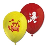 Balões de Látex Bombeiros em Ação 28 cm - 8 unid.