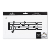 Stencil de partitura musical de 10 x 30 cm - Decora