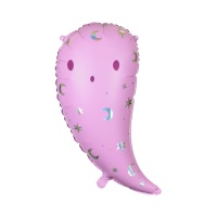 Balão de Fantasma rosa de 41 x 70 cm - PartyDeco