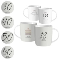 Caneca Happy Mug 350 ml Aniversário Caneca Minimal Age - 1 unid.