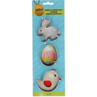 Cortadores de coelho, ovo e pintinho - Wilton - 3 unidades