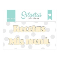 Menu Chipboard e Minhas Receitas - Artis decor - 3 unidades