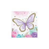Guardanapos Shimme Borboleta 12,5 x 12,5 - 16 unidades