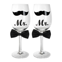 Copos de vinho em cristal Mr & Mr - 2 unidades
