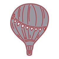 Balão de ar quente Zag die-cut - Misskuty
