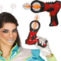 Pistola espacial vermelha 25 cm