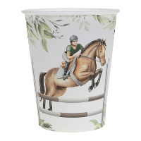 Copos de cavalo com cavaleiro de 270 ml - 10 unidades