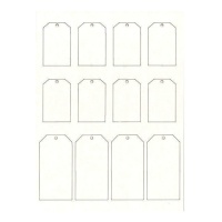 Etiquetas de cartão em diferentes tamanhos - Artis decor - 12 unid.