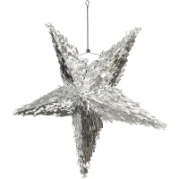 Piñata 3D de estrela prateada dobrável de 68 cm