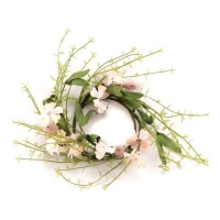 Grinalda decorativa para vela cor-de-rosa 20 cm