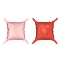 Balão para painel decorativo de 35 x 35 cm vermelho e rosa - 4 unidades